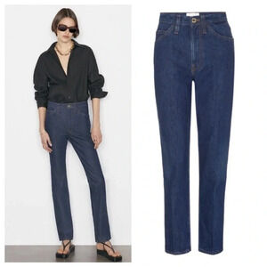 Frame Denim Le Italien True Straight in Rinse Rigid Denim